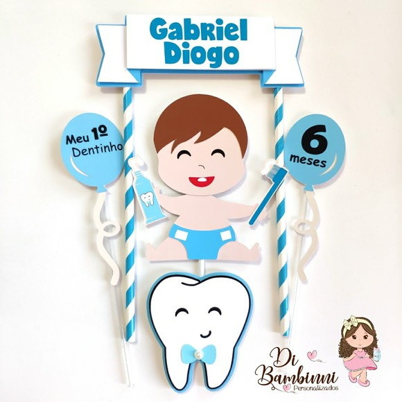 Topo de Bolo Meu Primeiro Dentinho