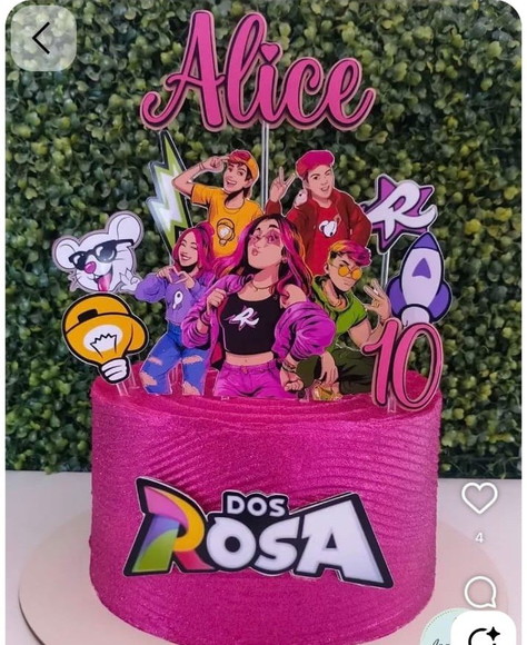 Arquivo de Corte Topo de Bolo Emilly Vick dos Rosas