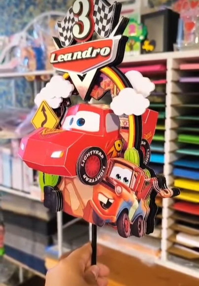 Arquivo de Corte Topo de Bolo Carros