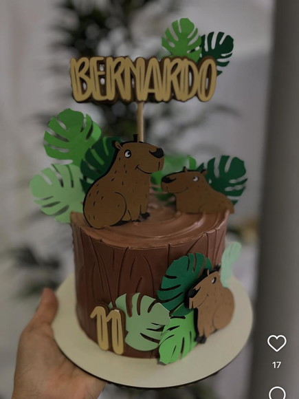 Arquivo de Corte Topo de Bolo Capivara
