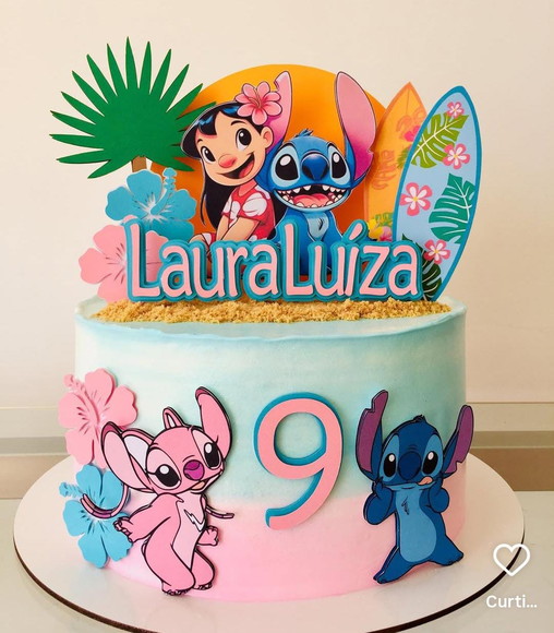 Arquivo de Corte Topo de Bolo Lilo e Stitch