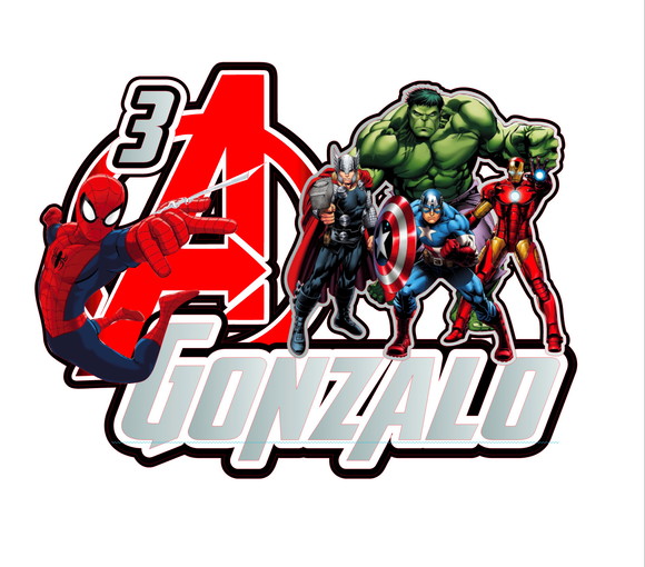 Arquivo de Corte Topo de Bolo Avengers