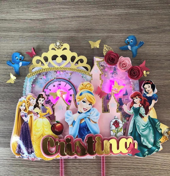 Arquivo de Corte Topo de Bolo Princesas