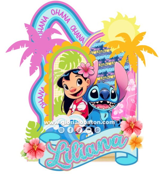 Arquivo de Corte Topo de Bolo Lilo e Stitch