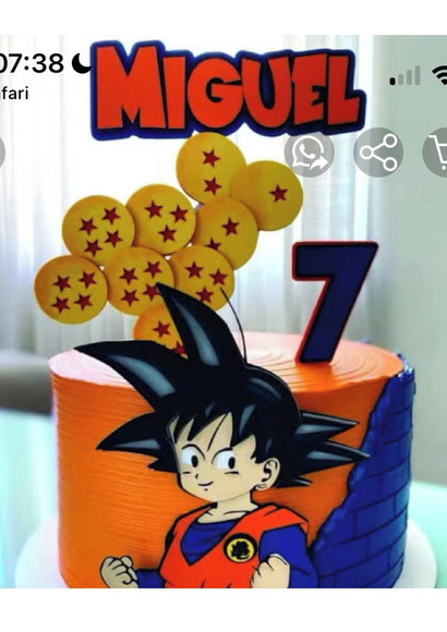 Arquivo de Corte Topo de Bolo Dragon Ball Z