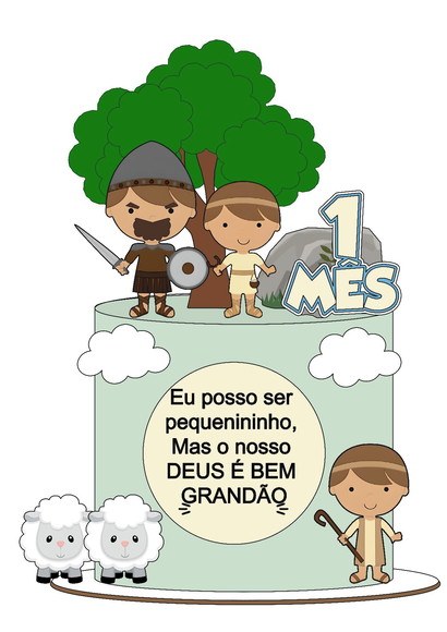 Arquivo de Corte Topo de Bolo Davi e Golias
