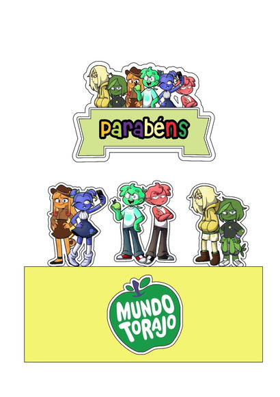 Arquivo de Corte Topo de Bolo Mundo Torajo