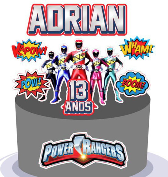 Arquivo de Corte Topo de Bolo Power Rangers