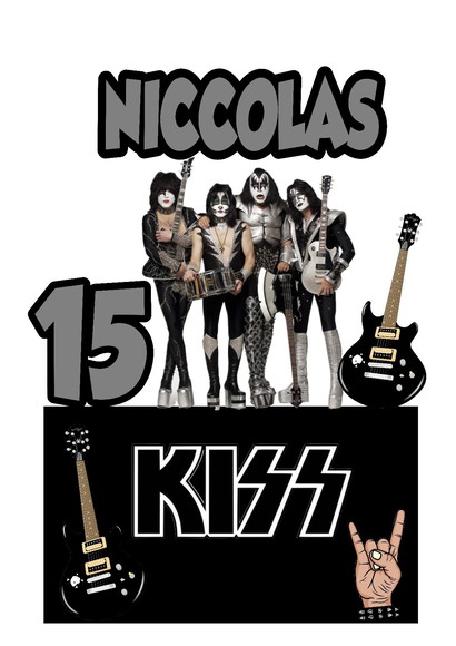 Arquivo de Corte Topo de Bolo Kiss