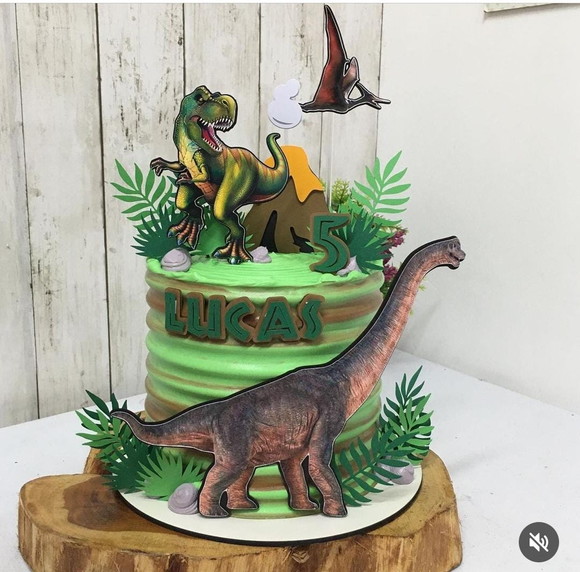 Arquivo de Corte Topo de Bolo Dinossauro