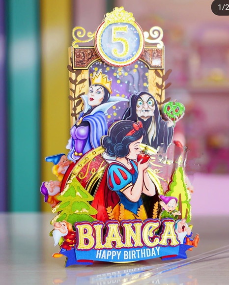 Arquivo de Corte Topo de Bolo Branca de Neve