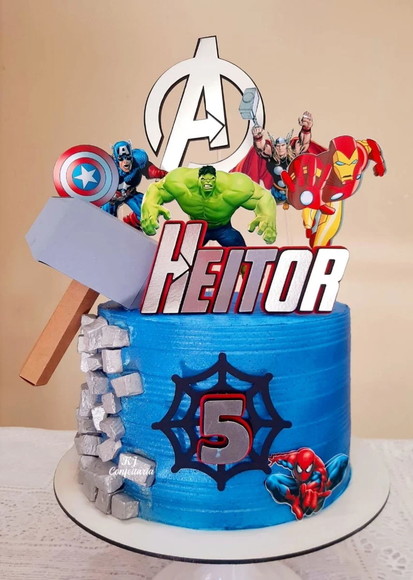 Arquivo de Corte Topo de Bolo Avengers