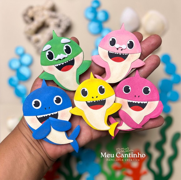 Arquivo de Corte Topo de Bolo Baby Shark