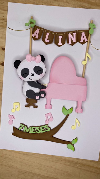 Arquivo de Corte Topo de Bolo Panda