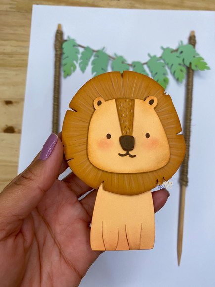 Arquivo de Corte Topo de Bolo Leãozinho