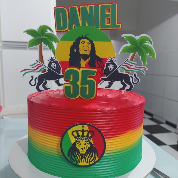 Arquivo de Corte Topo de Bolo Reggae