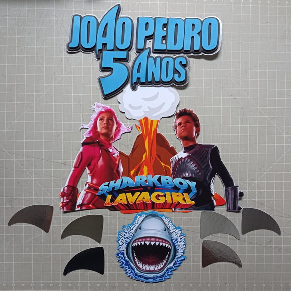 Arquivo de Corte Topo de Bolo Shark Boy
