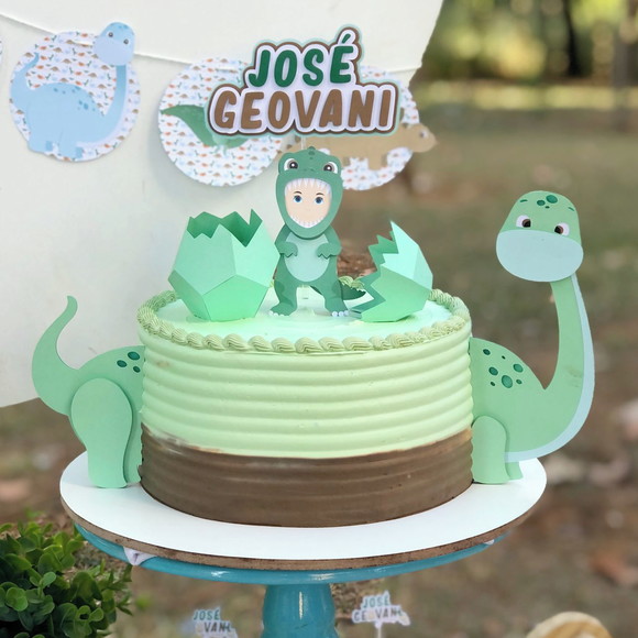 Arquivo de Corte Topo de Bolo Dinossauro