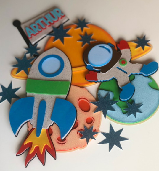 Arquivo de Corte Topo de Bolo Astronauta
