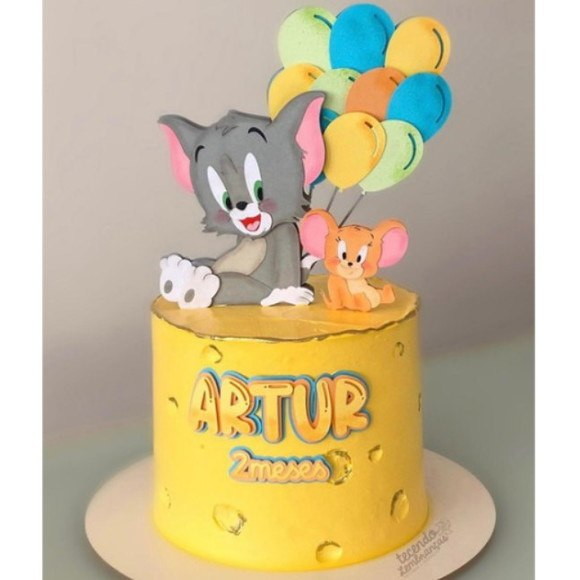 Arquivo de Corte Topo de Bolo Tom e Jerry