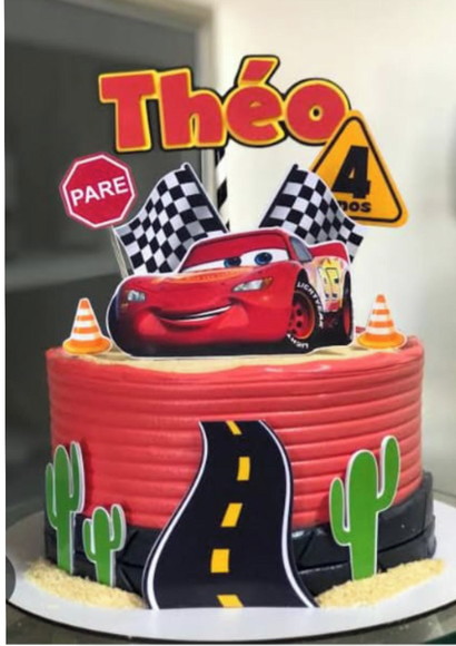 Arquivo de Corte Topo de Bolo Carros