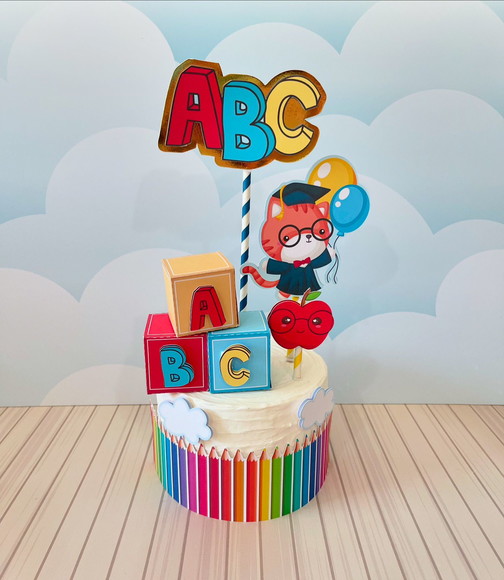 Arquivo de Corte Topo de Bolo Formatura Abc
