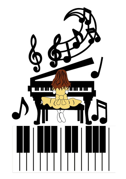 Arquivo de Corte Topo de Bolo Pianista