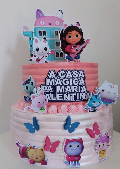 Arquivo de Corte Topo de Bolo a Casa Magica da Gabi