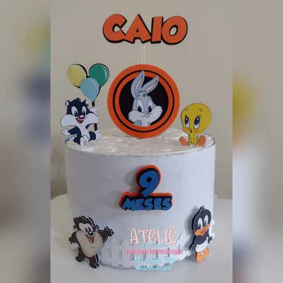 Arquivo de Corte Topo de Bolo Looney Tunes