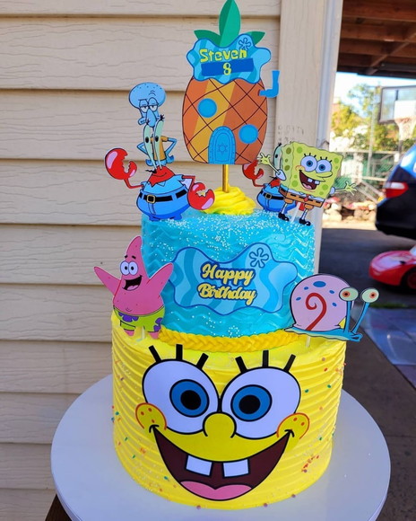 Arquivo de Corte Topo de Bolo Bob Esponja