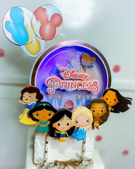 Arquivo de Corte Topo de Bolo Princesas Disney
