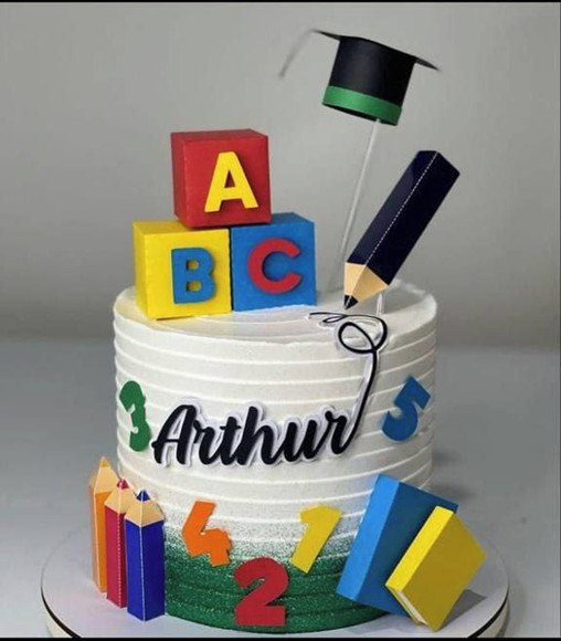 Arquivo de Corte Topo de Bolo Formatura Abc