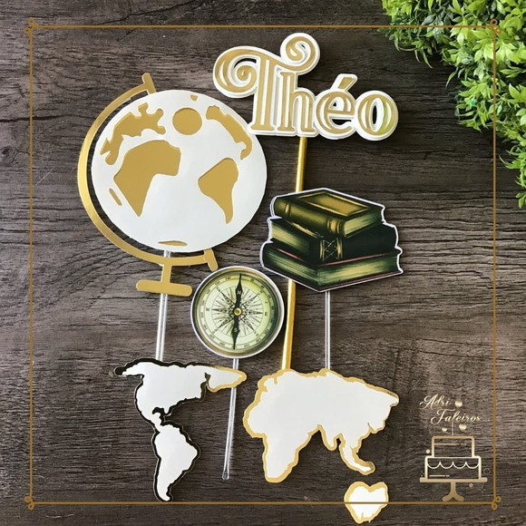 Arquivo de Corte Topo de Bolo Viagem
