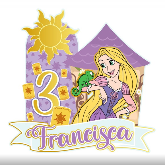 Arquivo de Corte Topo de Bolo Rapunzel