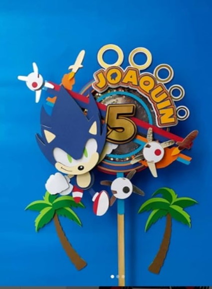 Arquivo de Corte Topo de Bolo Sonic