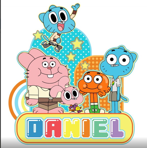 Arquivo de Corte Topo de Bolo Gumball