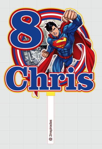 Arquivo de Corte Topo de Bolo Super Homem