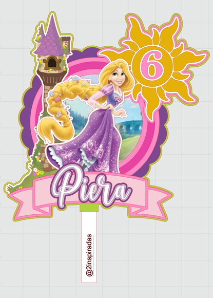 Arquivo de Corte Topo de Bolo Rapunzel