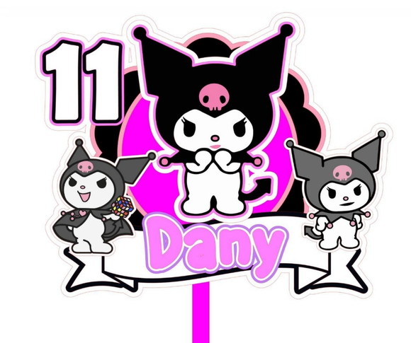 Arquivo de Corte Topo de Bolo Kuromi