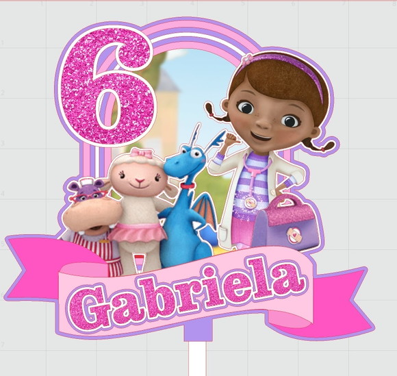 Arquivo de Corte Topo de Bolo Doutora Brinquedo