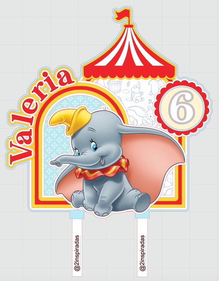 Arquivo de Corte Topo de Bolo Dumbo