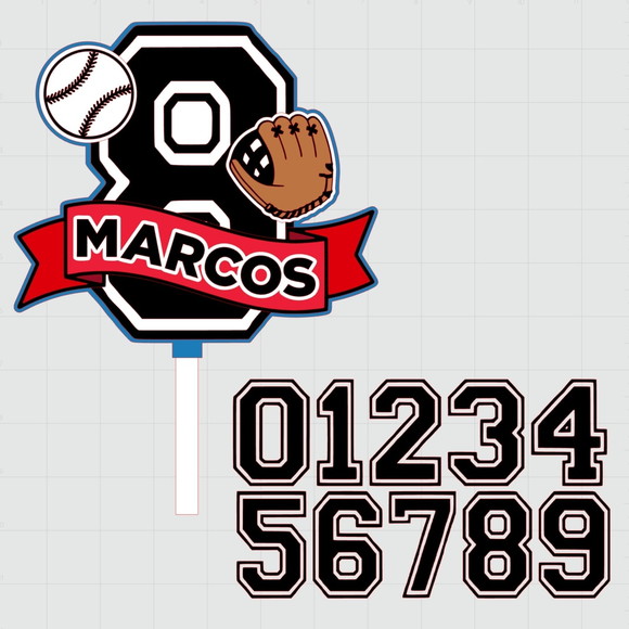 Arquivo de Corte Topo de Bolo Baseball