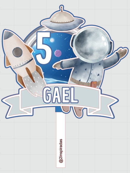 Arquivo de Corte Topo de Bolo Astronauta