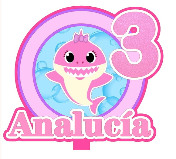 Arquivo de Corte Topo de Bolo Baby Shark