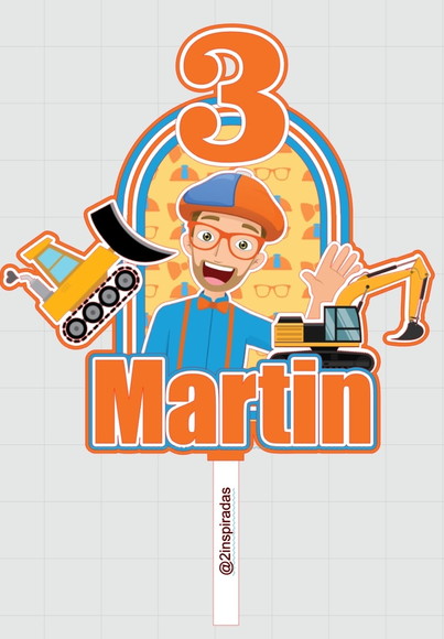 Arquivo de Corte Topo de Bolo Blippi