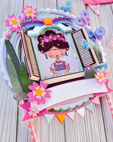 Arquivo de Corte Topo de Bolo Frida