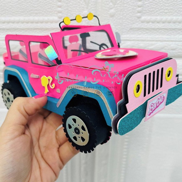Arquivo de Corte Topo de Bolo Barbie Jeep