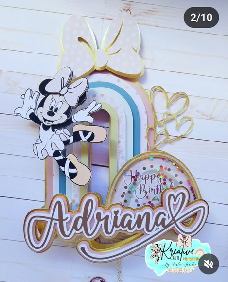 Arquivo de Corte Topo de Bolo Minnie Bailarina