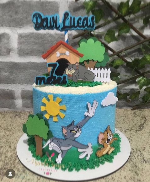 Arquivo de Corte Topo de Bolo Tom e Jerry