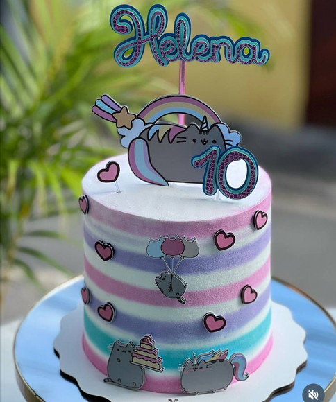 Arquivo de Corte Topo de Bolo Pusheen Cat